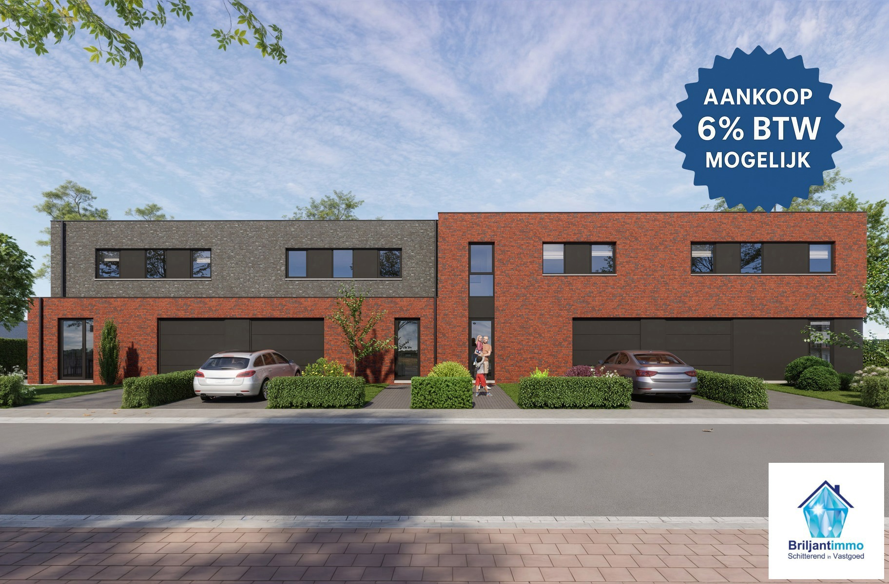 Kwalitatieve nieuw te bouwen BEN woningen met Wgerichte tuin