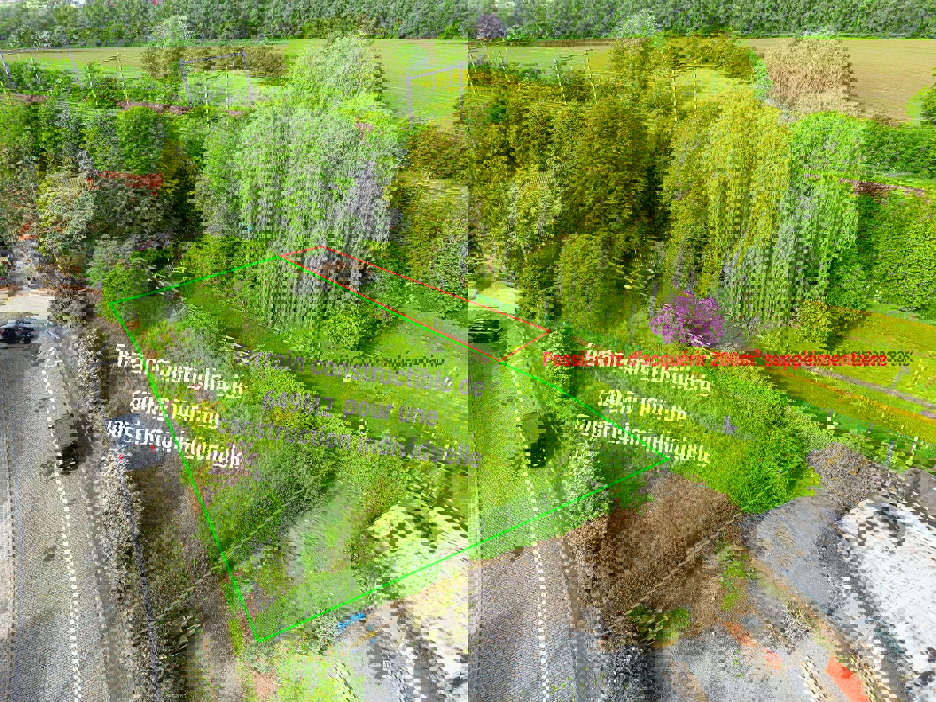 Terrain de 649m2 à Luingne pour une construction individuelle