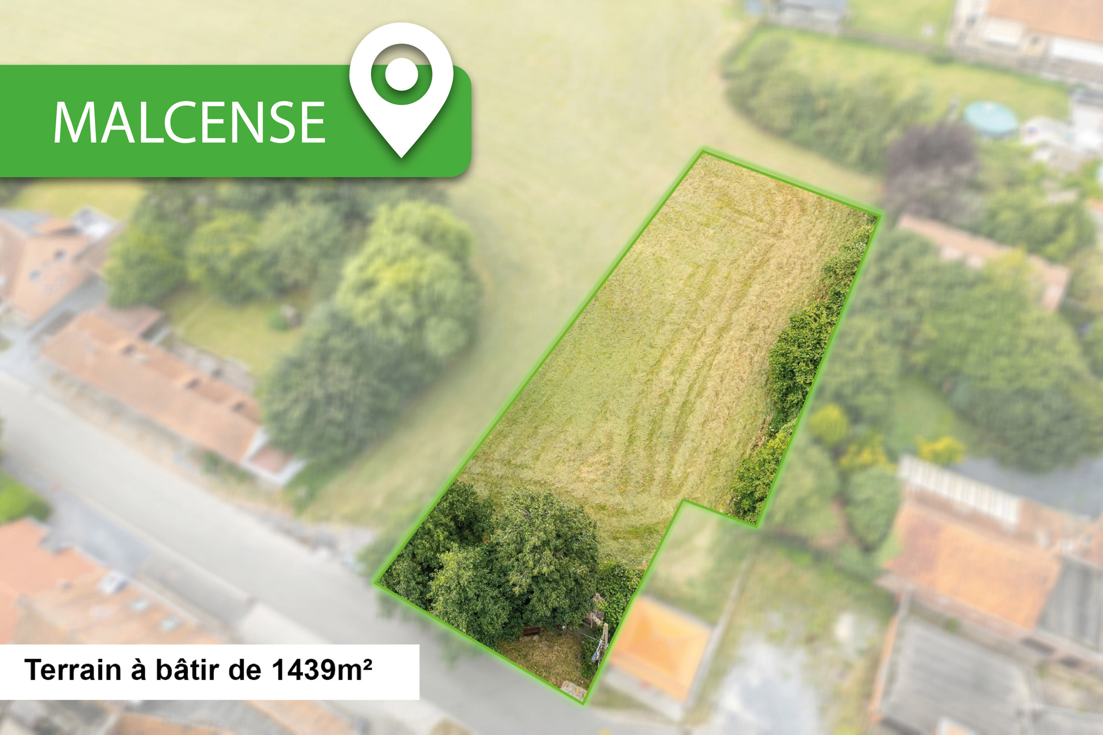 Terrain à bâtir de 1439m² à la MALCENSE ! PRODUIT RARE A LA VENTE !