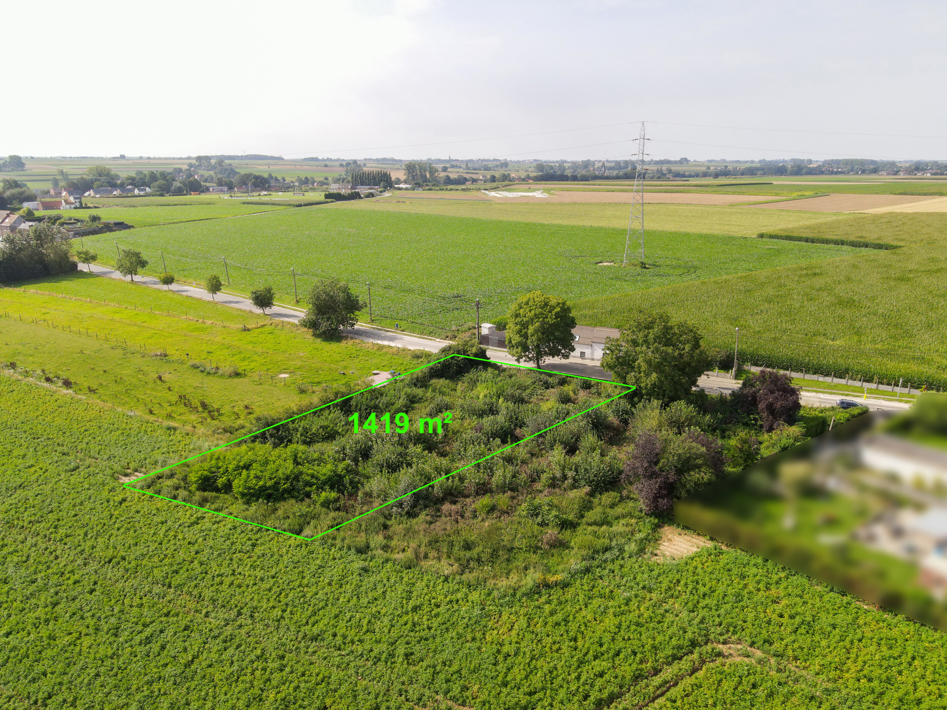 Terrain de 1419m2 dans un secteur prisé.