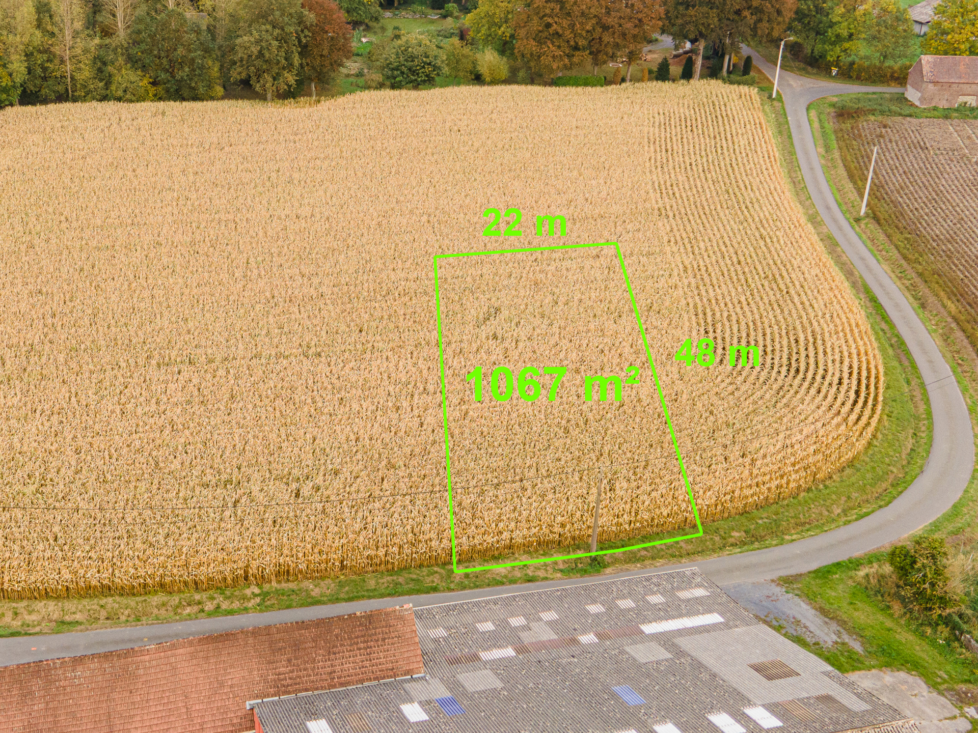 Beau terrain à bâtir de 1067 m² à Havinnes – Proche des grands axes