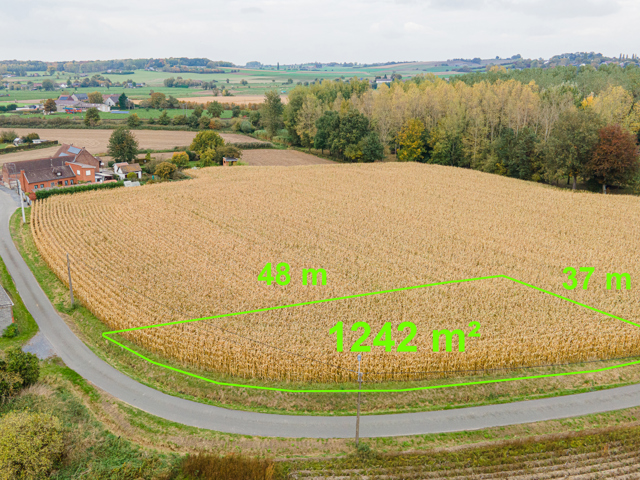 Beau terrain à bâtir de 1242 m² à Havinnes – Proche des grands axes