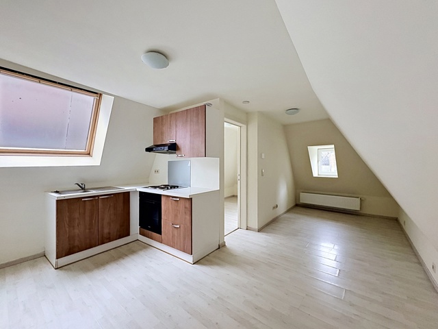 Appartement sous-combles de 35 m2 avec 1 chambre. Au centre ville. Libre de suite.