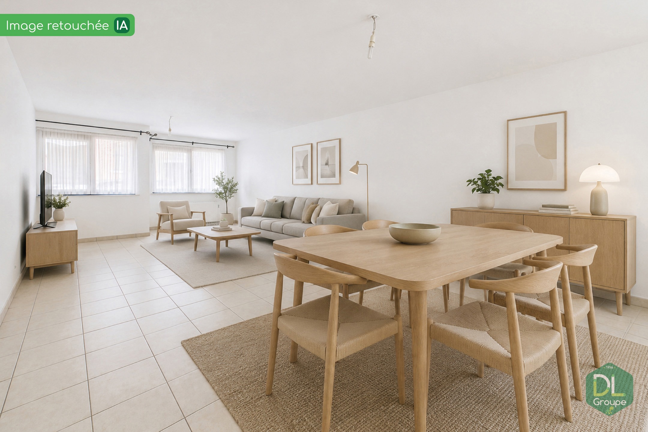 Appartement 3 chambres au REZ avec terrasse et jardin privatif 