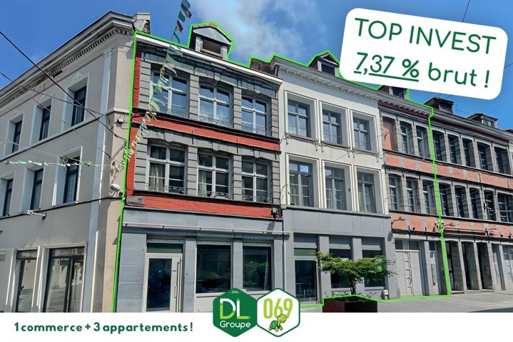 Idéal investisseur : Immeuble mixte en plein centre de Tournai !