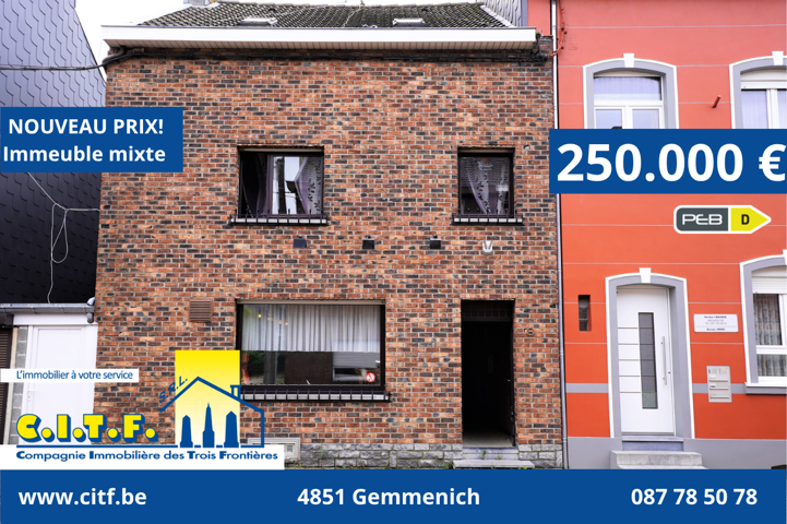 Immeuble mixte - à vendre - 4720 Kelmis