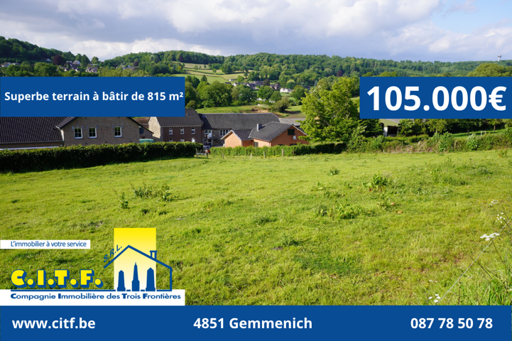 Terrain à bâtir - à vendre - 4851 Plombières Gemmenich