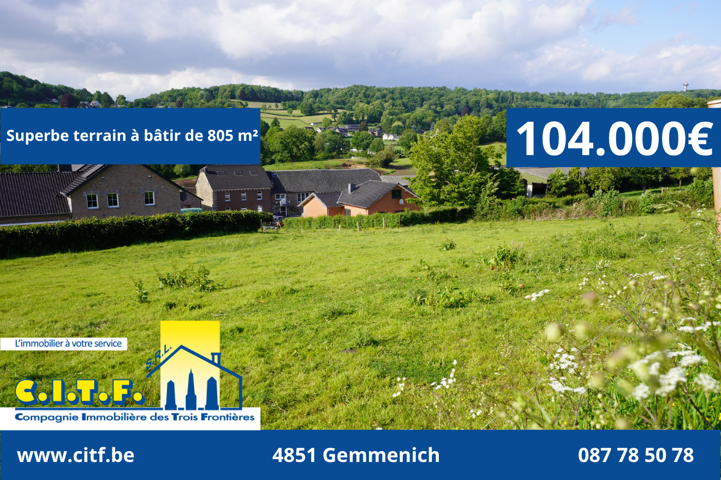 Terrain à bâtir - à vendre - 4851 Plombières Gemmenich