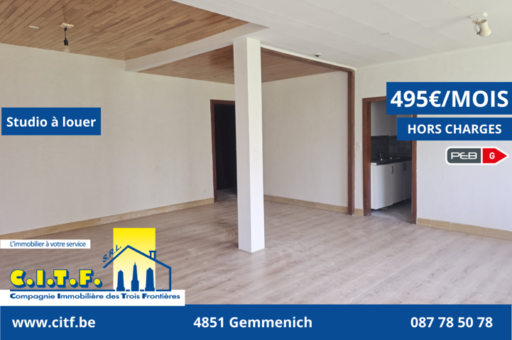 Studio - à louer - 4851 Plombières Gemmenich