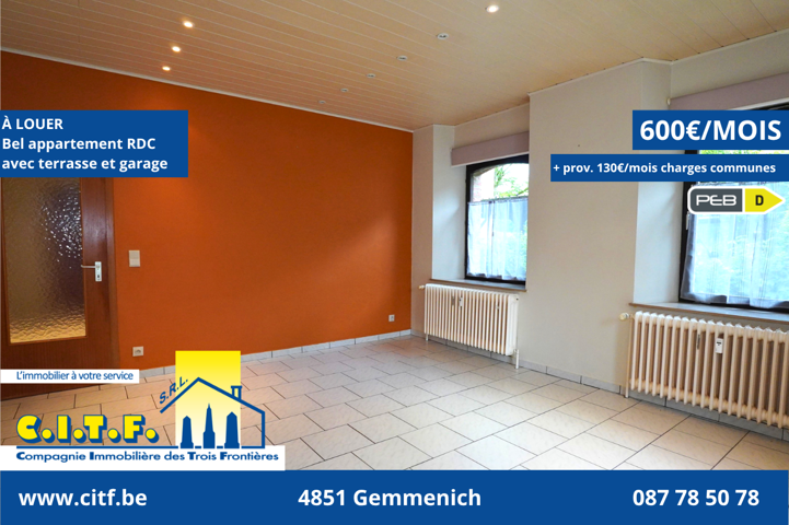 Wohnung - zu mieten - 4720 Kelmis / La Calamine