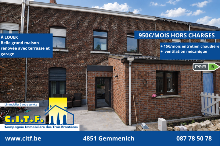 Eengezinswoning - te huur - 4851 Plombières Gemmenich
