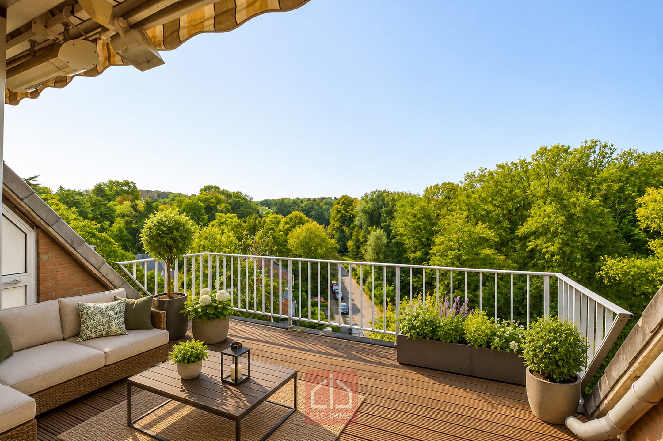 3 ch avec terrasses Sud