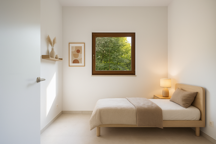 Recent gelijkvloers nieuwbouwappartement met terras en tuin