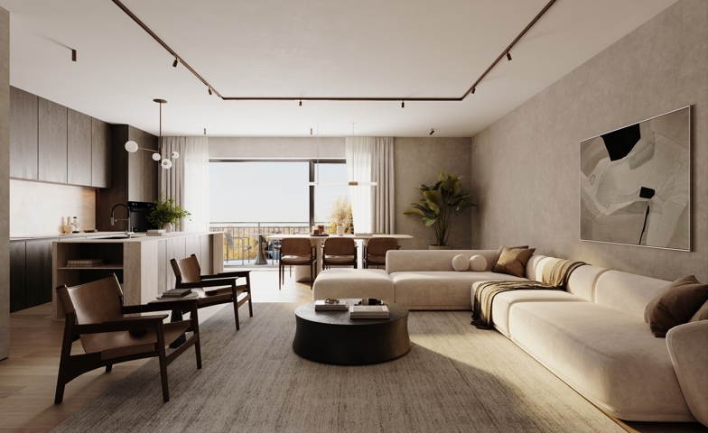 Gelijkvloers doorloopappartement