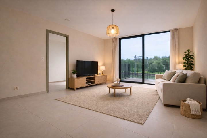 Knap nieuwbouwappartement met garagebox