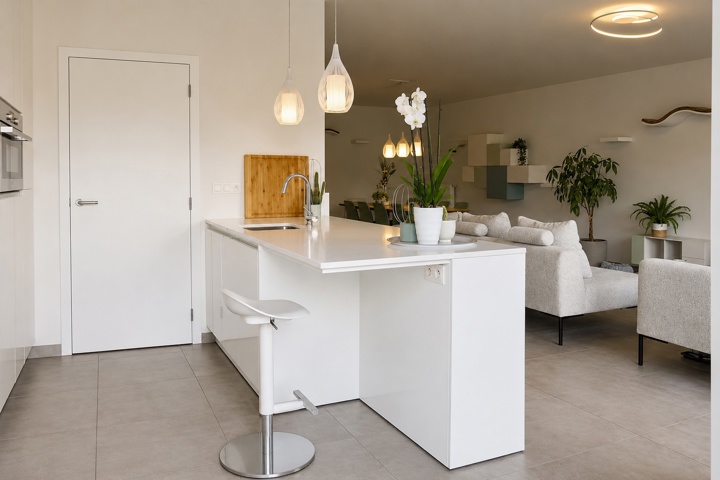 Knap, gelijkvloers appartement