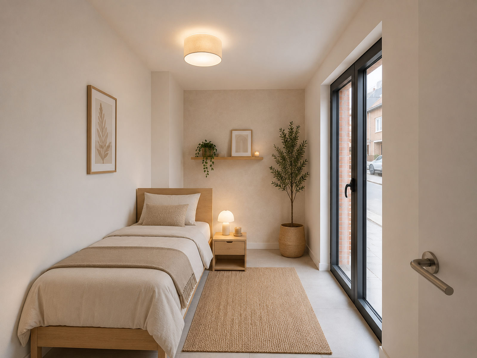 Lichtrijk nieuwbouwappartement met 2 slaapkamers