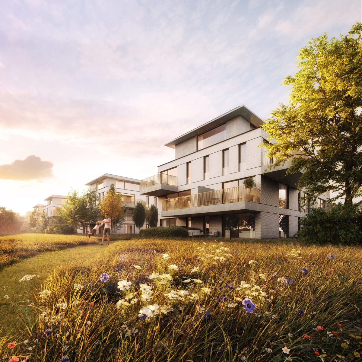 Knap hoekappartement met ruim terras