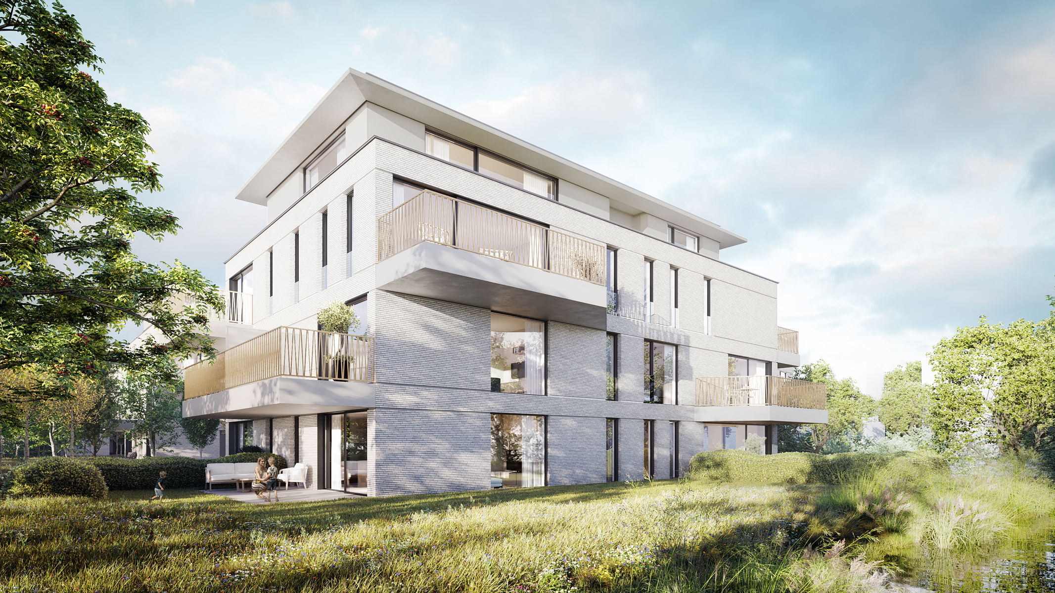 Knap hoekappartement met ruim terras