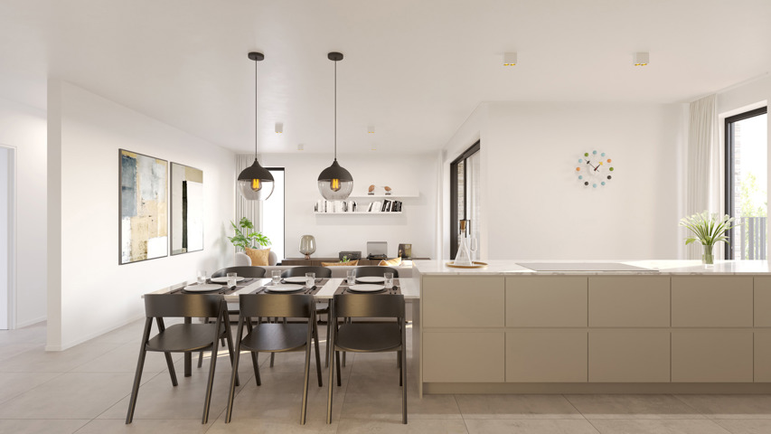 Luxueus doorzonappartement met eigen tuin