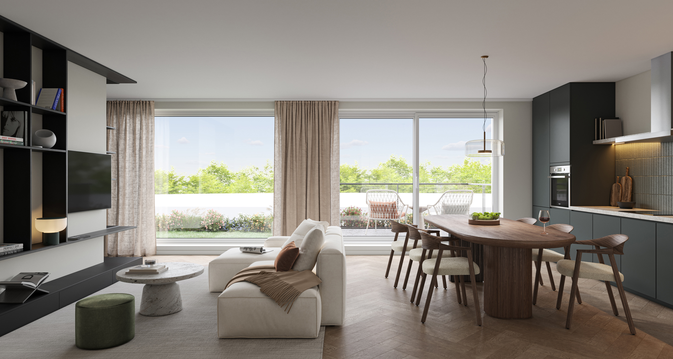 Centraal gelegen nieuwbouwappartement met twee slaapkamers
