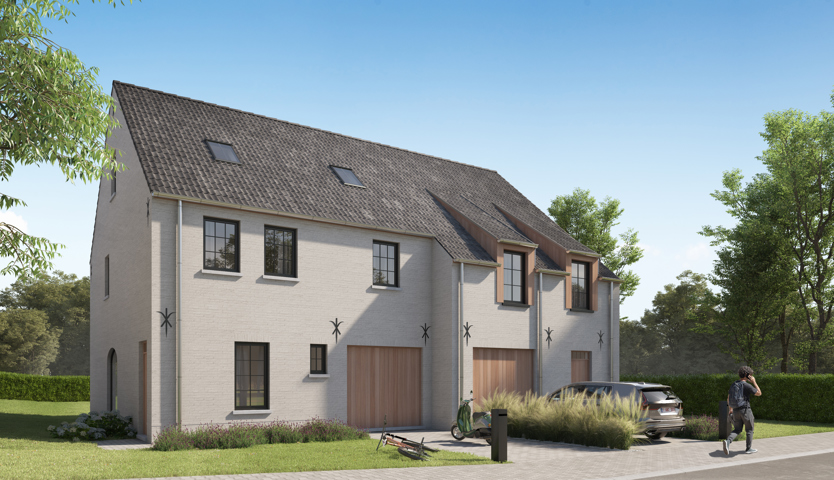 Landelijke, halfopen woningen