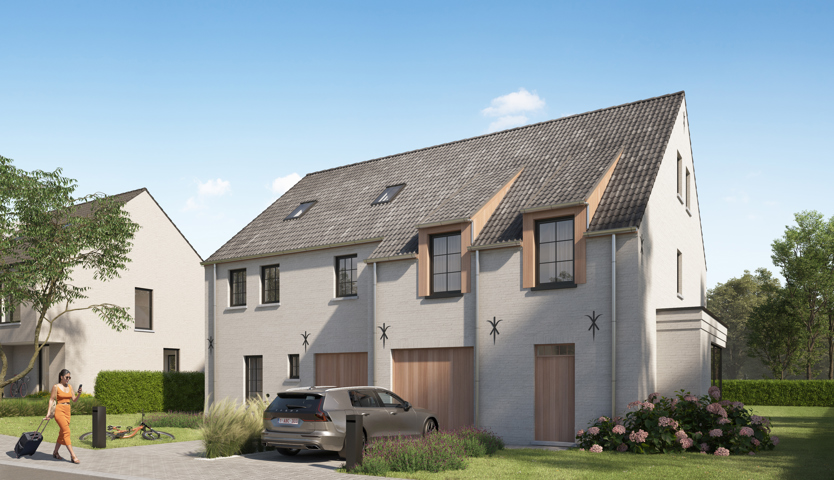 Landelijke, halfopen woningen