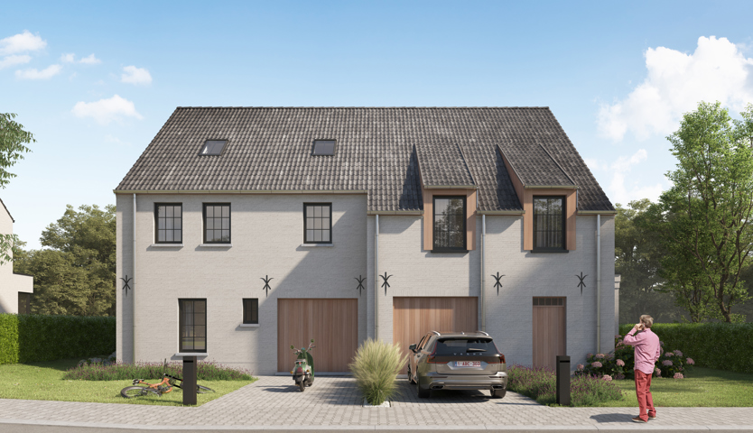 Landelijke, halfopen woningen