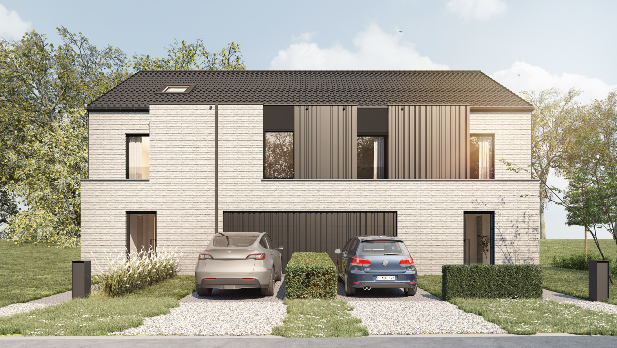 Moderne, halfopen woning