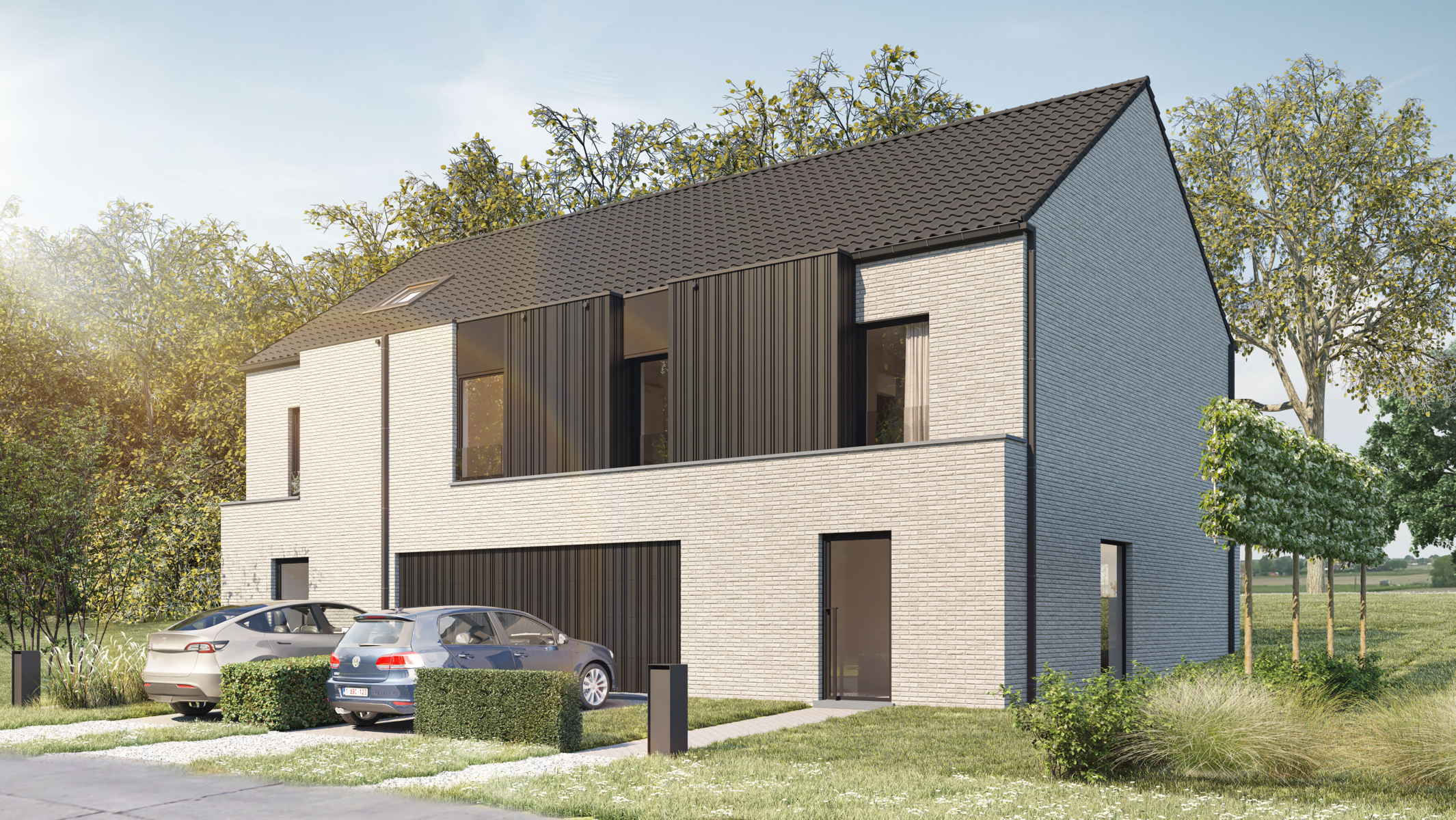 Moderne, halfopen woning