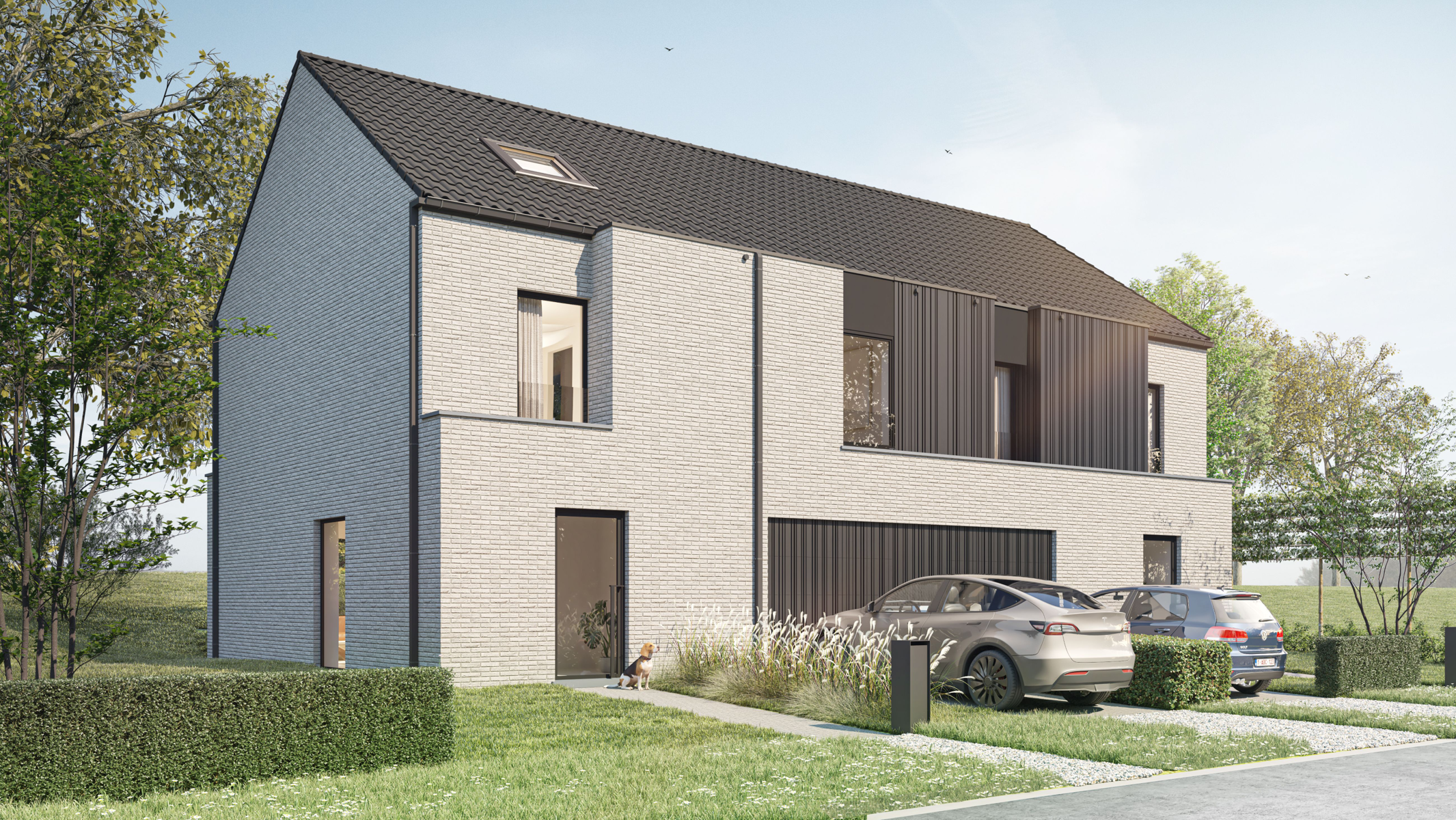 Moderne, halfopen woning