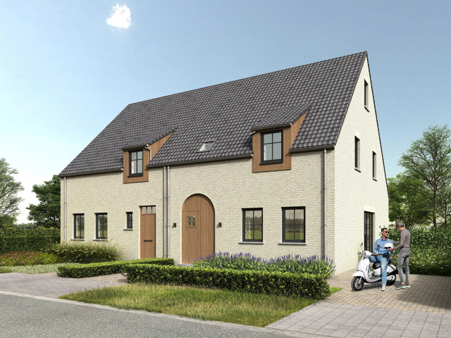 Landelijke, halfopen woningen