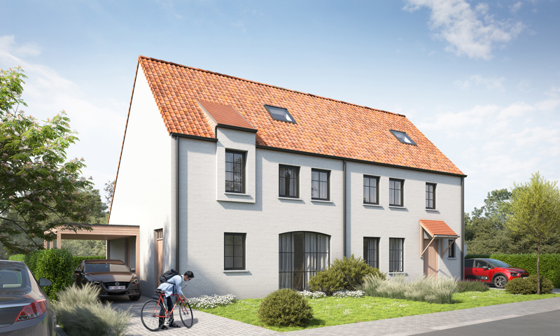 Tijdloze, halfopen woning