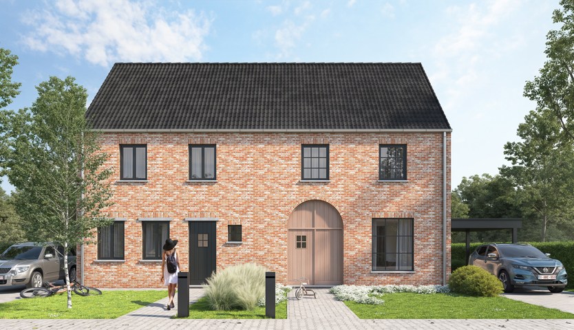 Landelijke, halfopen woning