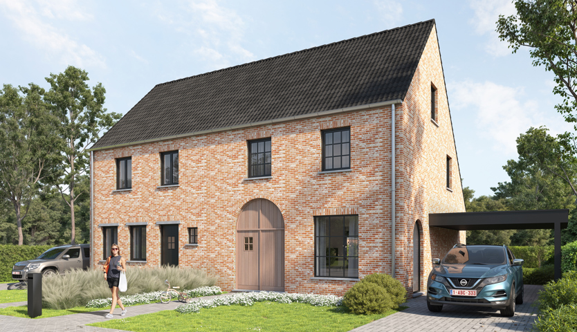 Landelijke, halfopen woning