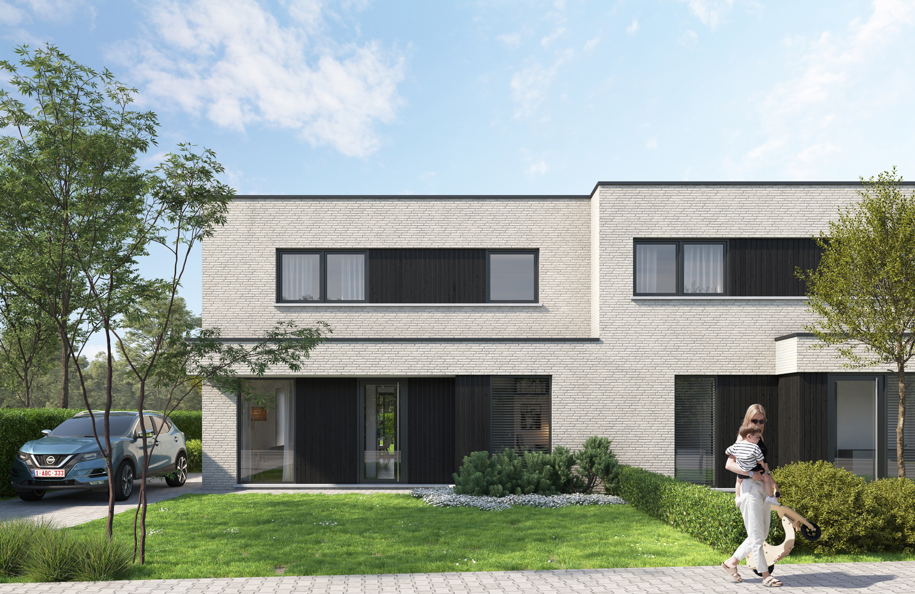 Moderne, halfopen woning