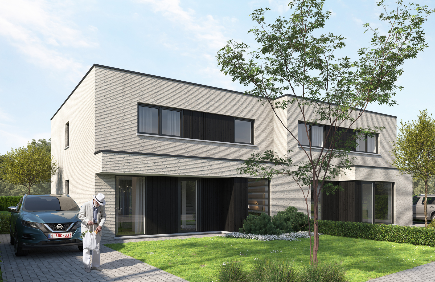 Moderne, halfopen woning