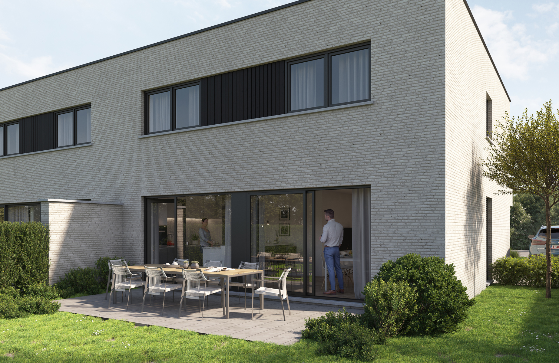 Moderne, halfopen woning