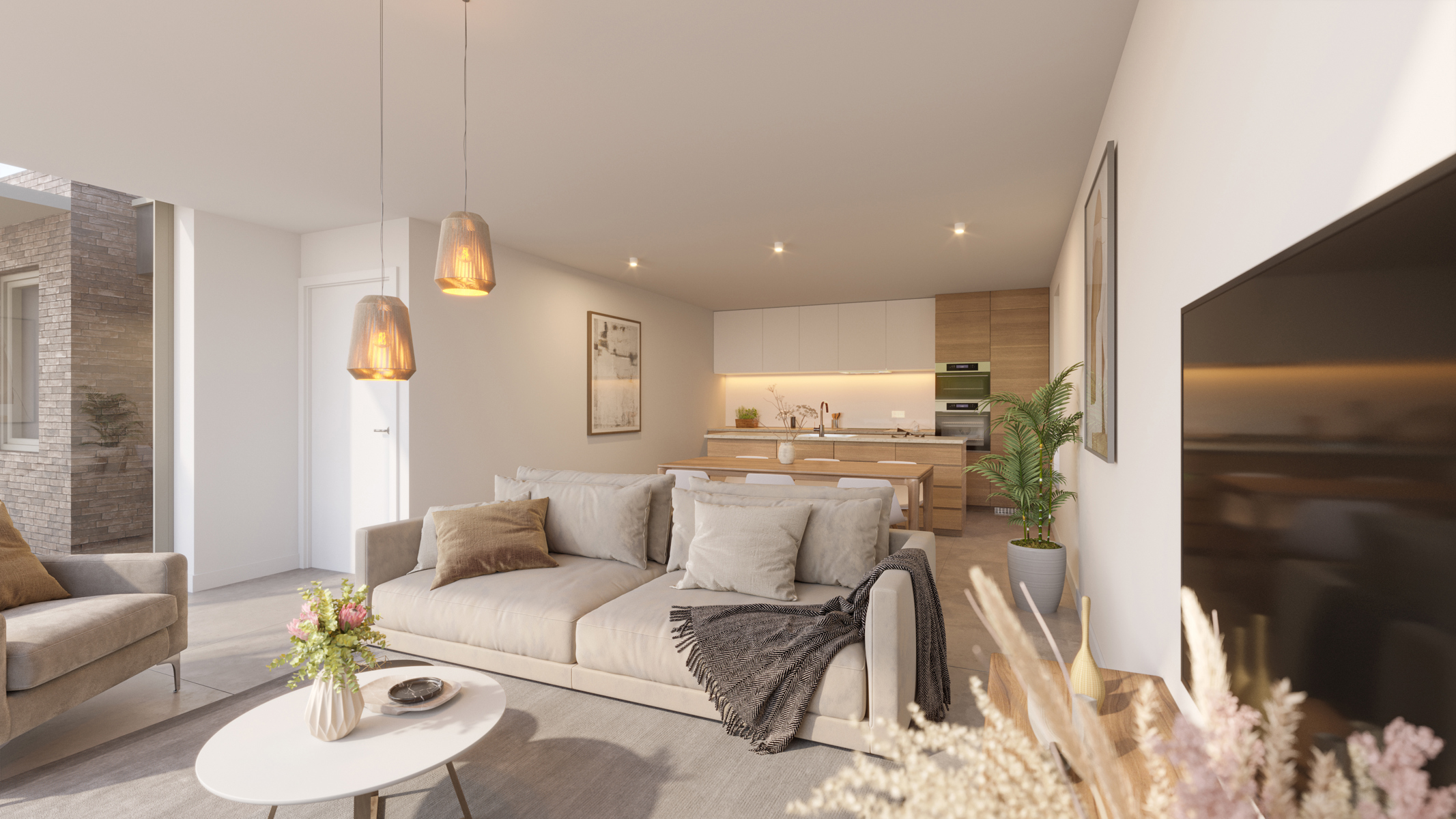 Stadswoningen in parktuin