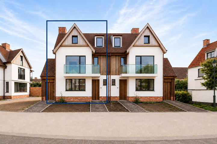 Nieuwbouw - ongemeubelde koppelvilla in rustige,  residentiële wijk te Knokke-Heist 
