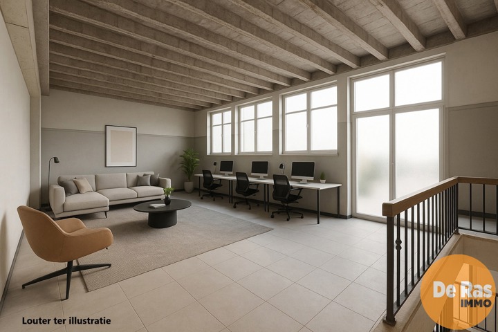 AALST - Magazijn met centraal gelegen bel-etagewoning 1
