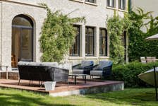 Une maison d'Adrien Blomme avec jardin extraordinaire