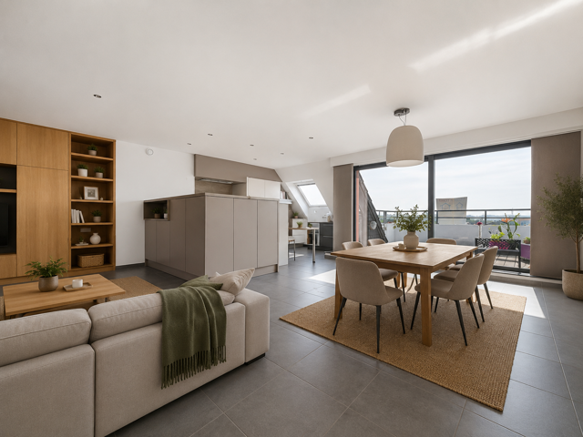 Appartement avec 3 chambres, garage et cave 