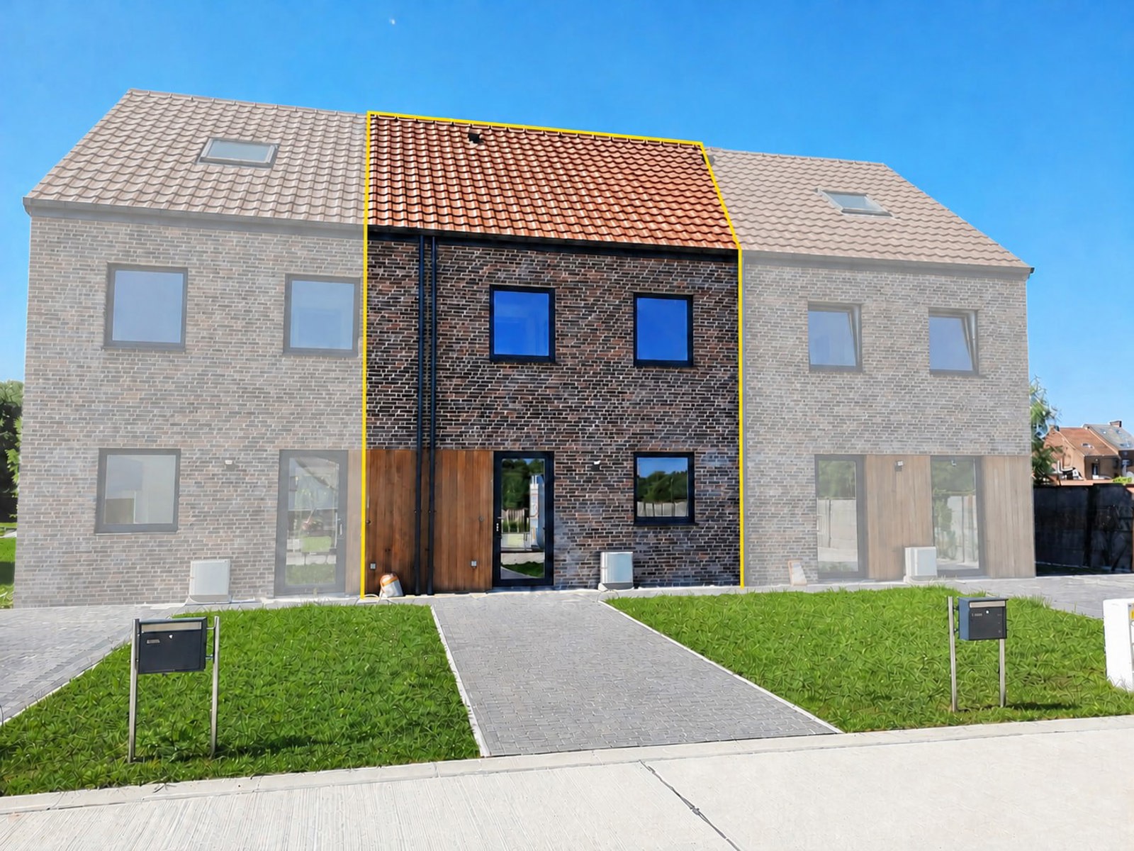 Nieuwbouwwoning met twee gevels, voorzien van een terras en een door een haag omheinde tuin, gelegen in een rustige woonwijk, en dicht bij het stadscentrum van Ath en alle voorzieningen (scholen, winkels, openbaar vervoer, station, parken en jaagpad).  De woning bestaat op de begane grond uit een inkomhal met apart toilet, een ruime, lichte woonkamer en een volledig uitgeruste keuken met een opberg-/voorraadruimte. Op de verdieping: een nachthal die toegang geeft tot 3 slaapkamers, een badkamer met toilet en een wasruimte. Grote zolder met veel opbergruimte. Een eigen parkeerplaats buiten en een gemeenschappelijke parkeerplaats maken het pand compleet. Centrale verwarming op stadsgas. Direct beschikbaar. Een zeldzame kans die u niet mag missen! EPC-nummer: 20260615502843 - Label A<br />
