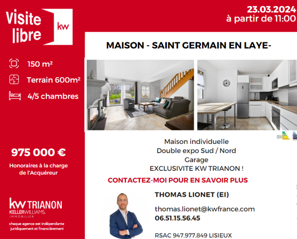 Maison - À vendre - 78100 SAINT GERMAIN EN LAYE