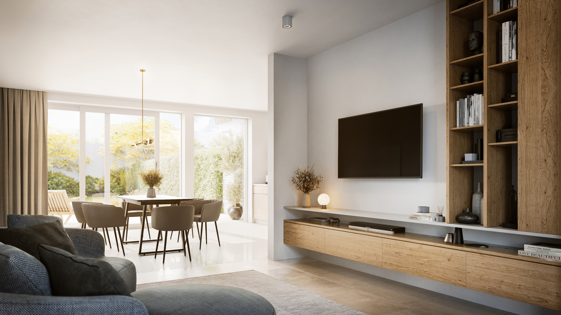 Prijs : 950 euro + 50 euro syndicVolledig nieuw gelijksvloers appartement in prachtige residentie !Dit appartement ligt op het gelijksvloers van deze residentie en beschikt over een uiterst aangename ruime living met zicht op terras en tuin.U beschikt over een volledig geïnstalleerde keuken met keukeneiland en bar, living met openschuivende ramen naar het terras en de tuin.Inkom met vestiairehoek, apart toilet, vervolgens 2 slaapkamers, aparte bering met wasplaats, badkamer met uiterst comfortabele inloopdouche en mooi lavabomeubel.Zijn sublieme ligging vlakbij centrum, station, winkels en De Gavers én de afgesloten garagebox maken van dit appartement het neusje van de zalm.Stuur een mail naar info@immoyes.be voor meer info of afspraak.www.immoyes.be – foto 4