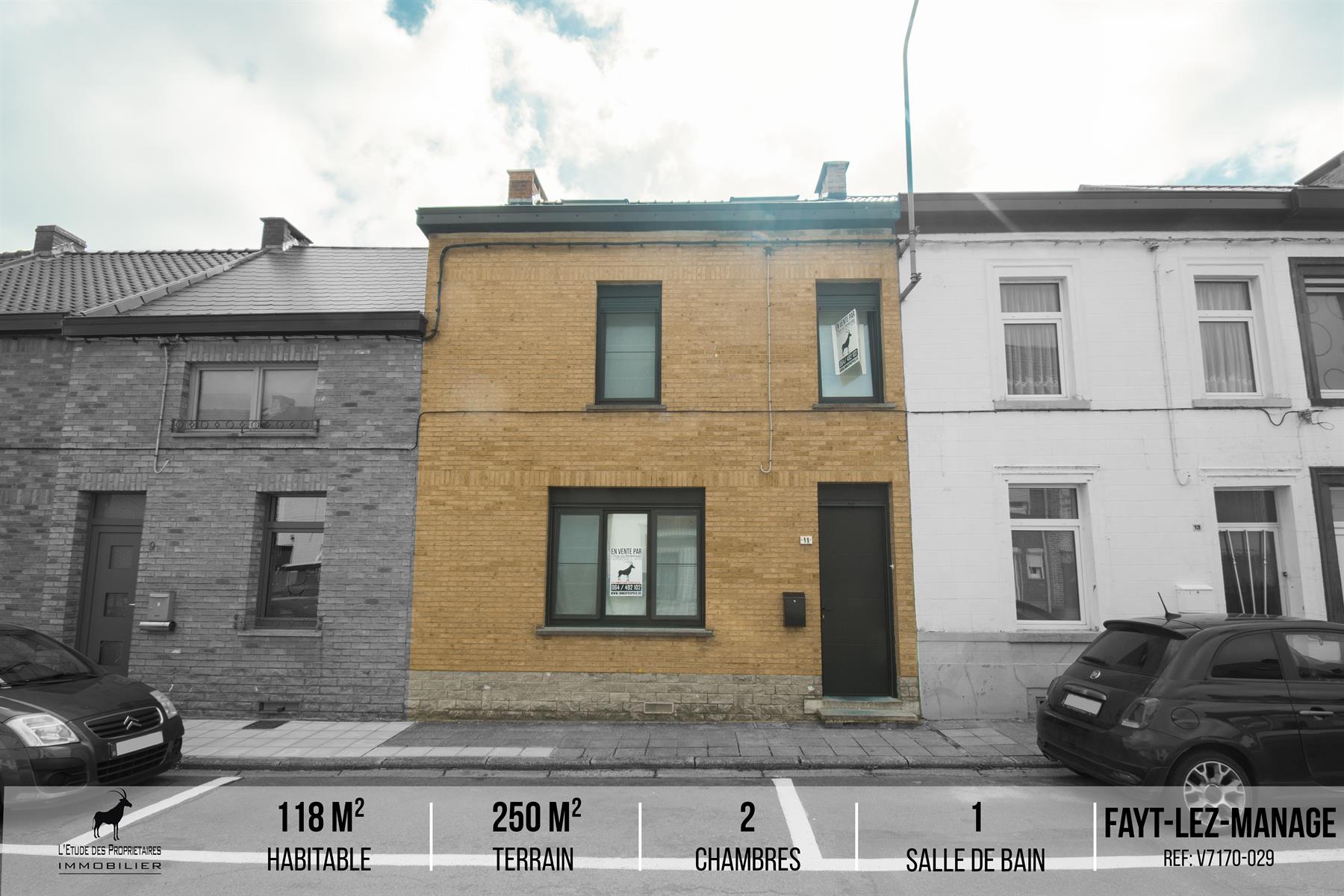 Huis te koop in Fayt-lez-Manage (7170) — 149 999 € — 2 slpk. — 118 m²  | L'Étude des Propriétaires