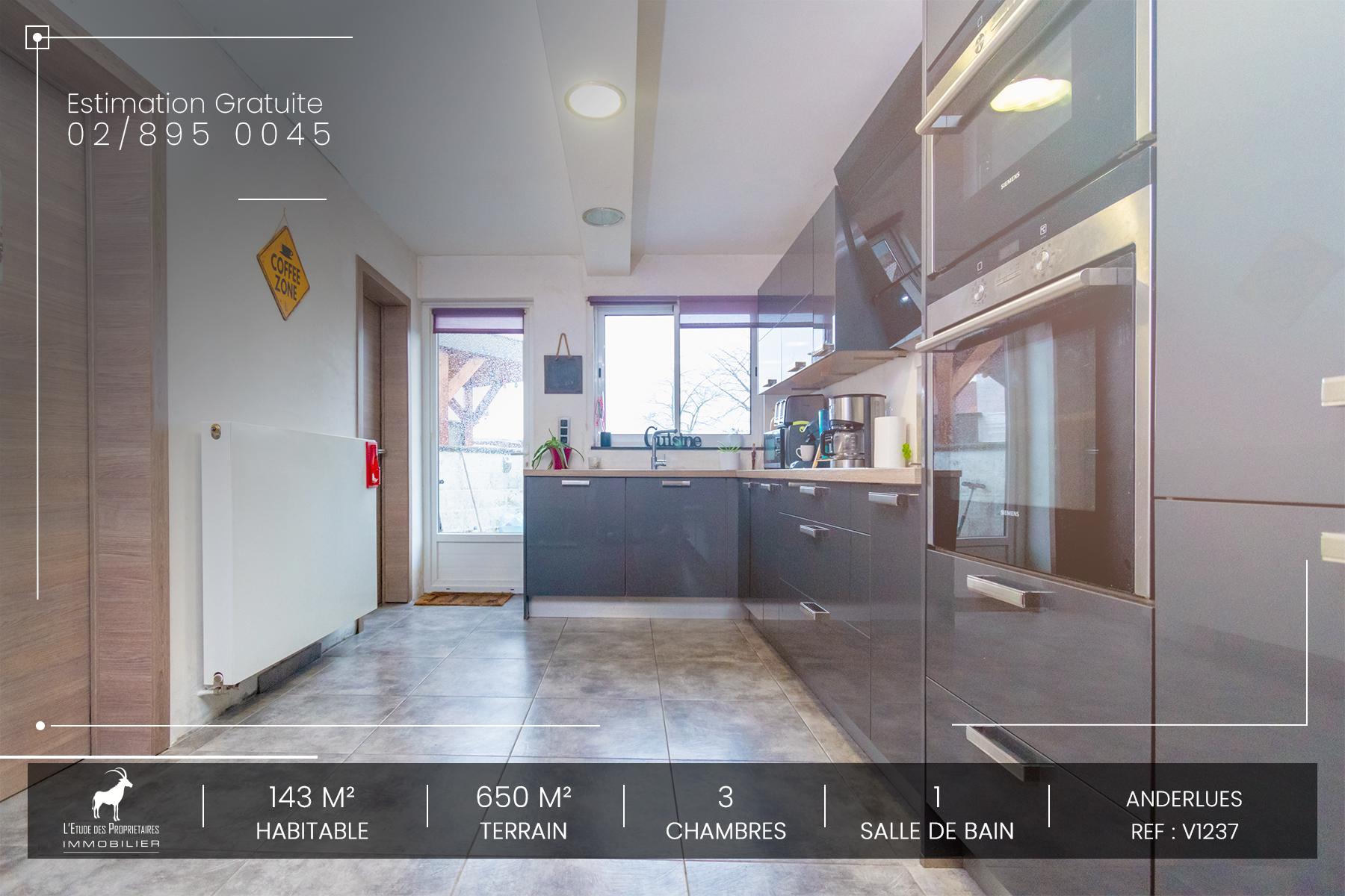 Huis te koop in Anderlues (6150) — 189 999 € — 3 slpk. — 143 m²  | L'Étude des Propriétaires