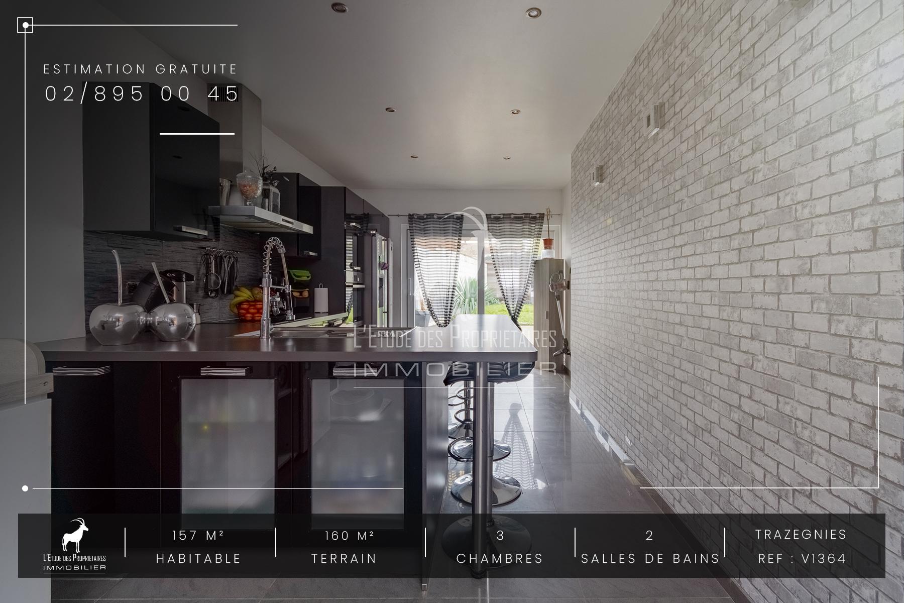 Huis te koop in Trazegnies (6183) — 189 999 € — 3 slpk. — 157 m²  | L'Étude des Propriétaires