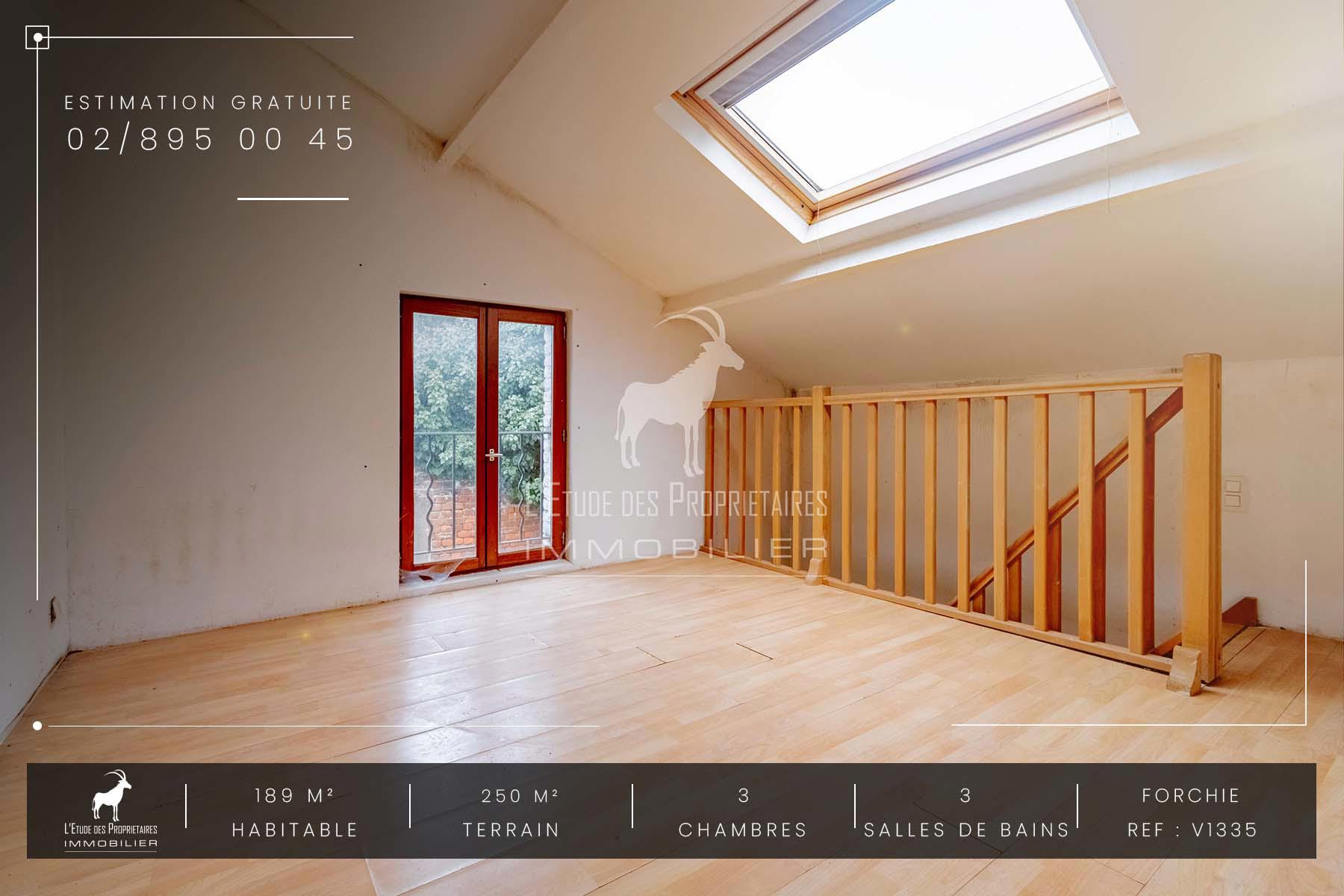 Huis te koop in Forchies-la-Marche (6141) — 129 000 € — 3 slpk. — 189 m²  | L'Étude des Propriétaires